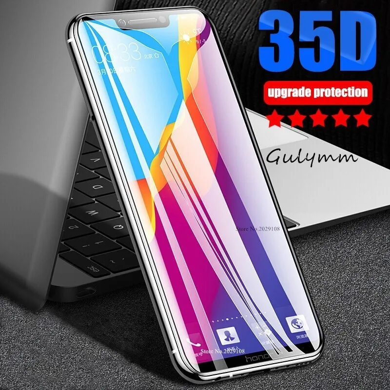 Защитное стекло 35D для Honor 10 20 10i 8X 8C 9X 8S A Lite Pro закаленное защиты экрана Huawei P20 P30