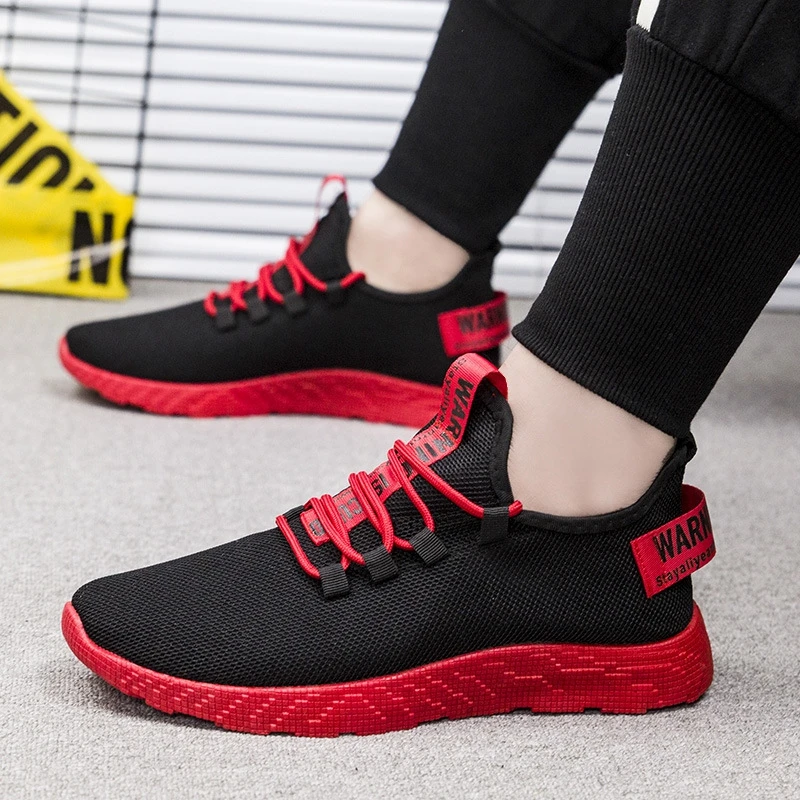 

WENYUJH Men Sneakers Breathable No-slip Men Casual Vulcanize Shoes Male Air Mesh Lace up Wear-resistant Shoes tenis masculino