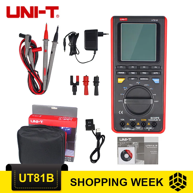 

UNI-T UT81B Scope Digital Multimeters USB/ LCD Meter Tester Oscilloscope UT81B With Pointer Display