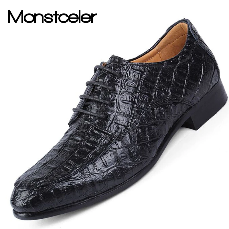 Sapatos Confortável Sapato Estilo Homens Dos Grande Laranja Masculinos Macio Crocodilo Formais Calçado 50 Vestido Novo Genuíno 45 E De Tamanho Couro ~ 2017 8FOxOa