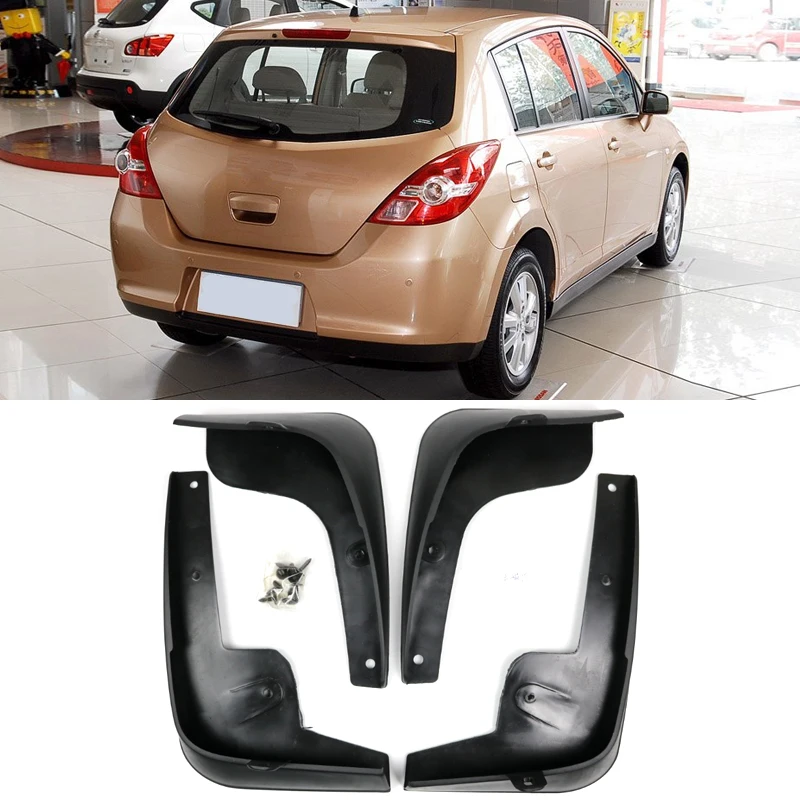 Для Nissan Tiida Versa C11 2007-2011 Hatch 2012 хэтчбек Latio Брызговики крыло брызговиков 2008 2009 Автомобильные Брызговики