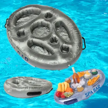 Inflatable Spa Bar Hot Tub Spas Pool Floating Drinks and Food Holder Tray hot tub cover basket to lift and store your spa cover easy