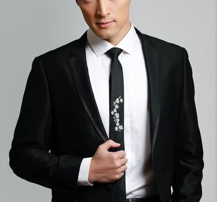 Мужские галстуки ленивый галстук на молнии Тонкий черный мужской галстук Цветочные Галстуки 5 см готовый бант дизайнерская мода
