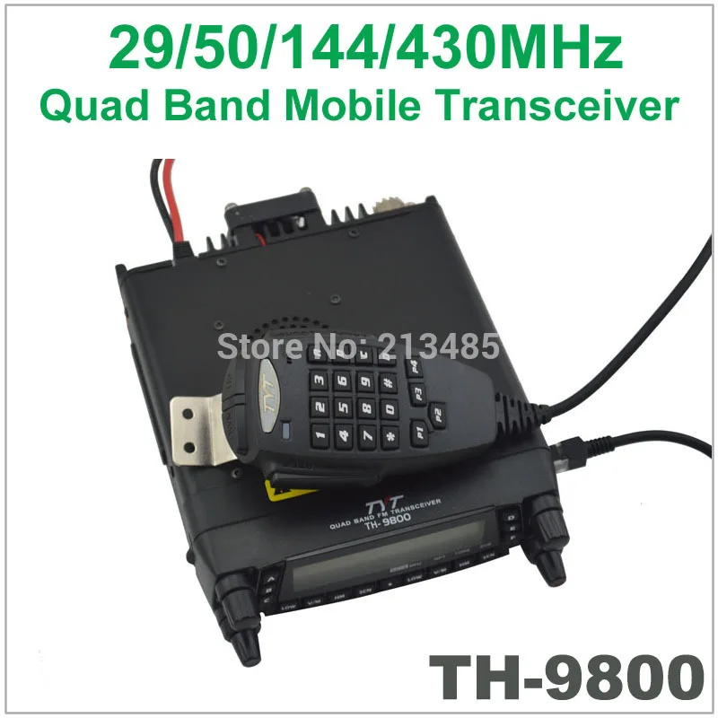 Профессиональный TYT TH-9800 Автомобильная радиостанция Quad Band 29/50/144/430 МГц и 26-950 МГц покрытие VV, VU, UU двойной приемник дизайн