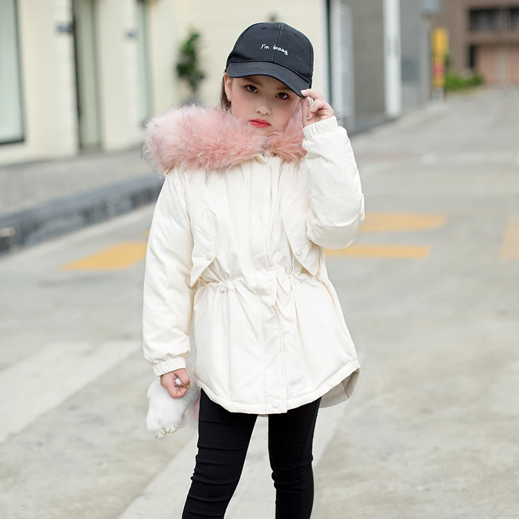 

2018 New Children's Down Jacket Girls Winter Warm Coat Harem Kids Girls' Parkas Down Jacket Warm Thicken Outerwear for 4-12T