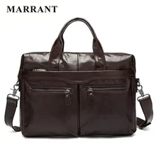 MARRANT Business Real Genuine Leather Briefcase Bag Casual Handbag Totes Crossbody Men Messenger Laptop Bag Men;s Travel Bags