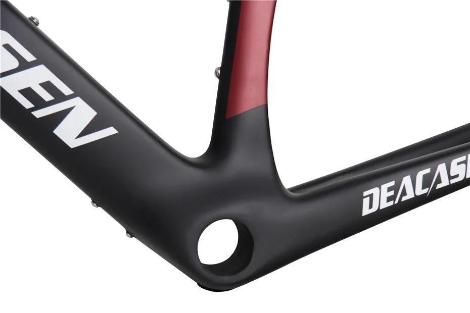 Flash Deal Popular DEACASEN Bicycle Frame 2018 DIY Super Light Carbon Road Frame Integrated Molding Racing Bicycle Frame 2 Year Warranty 14