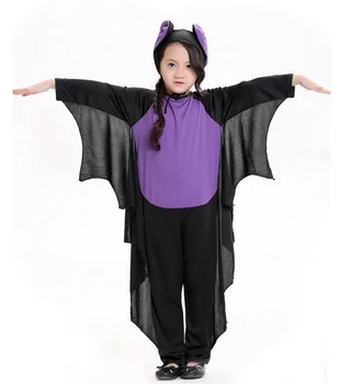 

Kids Baby Cosplay Cute Bat Costume Party Carnival Halloween Costumes For Girls Boys Black Onesies Connect Wings Batman Clothes