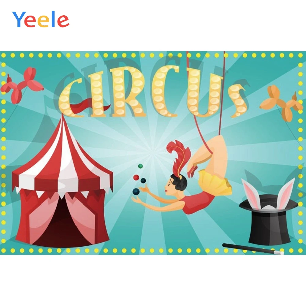

Yeele Vinyl Circus Acrobatics Magic Children Birthday Party Photography Backdrops Baby Photographic Backgrounds Photo Studio