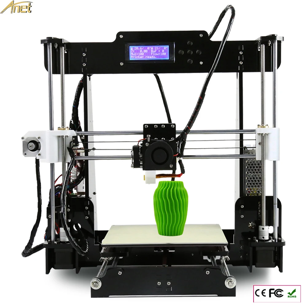 Best China Anet 3D Printer Impresora 3D Auto level Platform Acrylic+Lead Screw Plus Large Printing Size Desktop Diy Kit High Quality