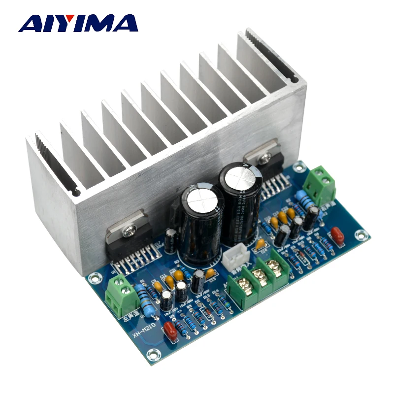 AIYIMA TDA7293 аудио усилитель Совет 100 Вт * 2 Цифровой стерео Мощность усилитель доска с радиатора двойной AC12-32V - изображение