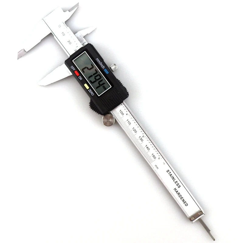 Online 0.01mm Accuracy LCD Digital Vernier Caliper 150mm 6inch Stainless Steel Micrometer Calipers Micrometro Paquimetro