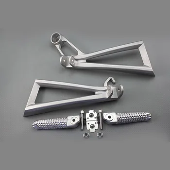 

Silver Rear Passenger Foot Peg Footrest&Bracket For Yamaha YZF R6 2003-2005