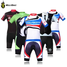 WOLFBIKE Мужской горный велосипед спортивный для езды на открытом воздухе короткий рукав Джерси рубашка Топ Наборы