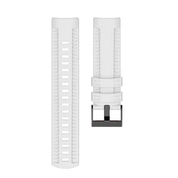 Durable Soft Silicone Outdoor Sport Watch Band Strap, 24mm, - Suunto 9 (White)