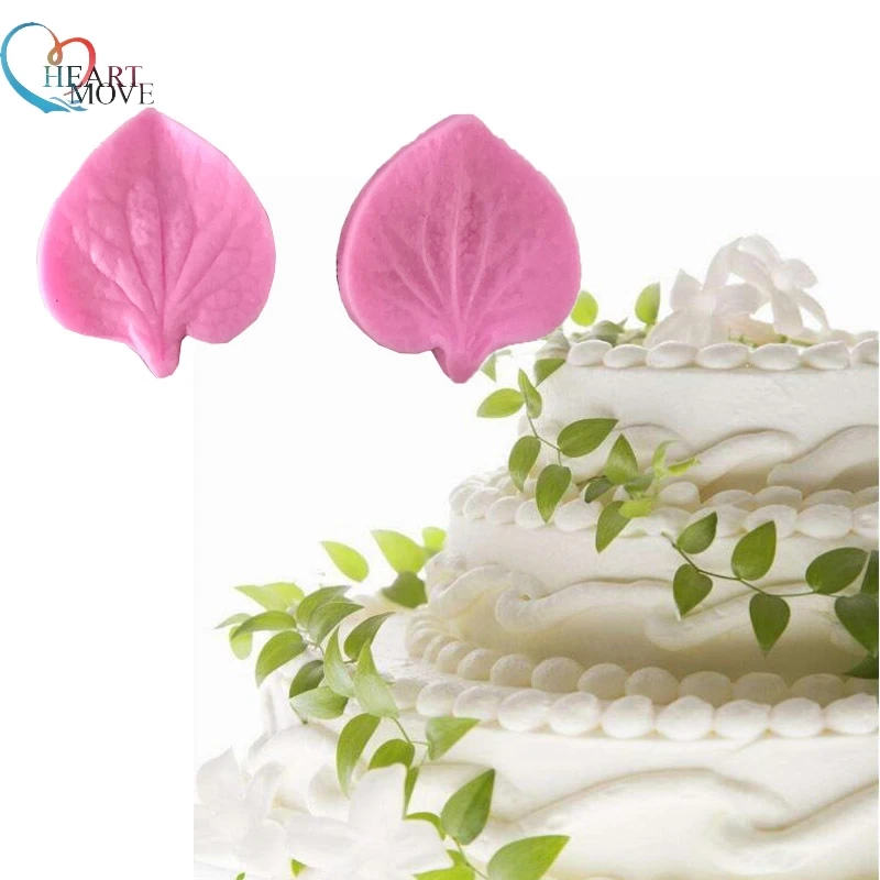 HEARTMOVE Hot Sale DIY 3D Round Leaf Shape Silicone Mold Fondant Cake Mould Decorating Baking Tool 9786