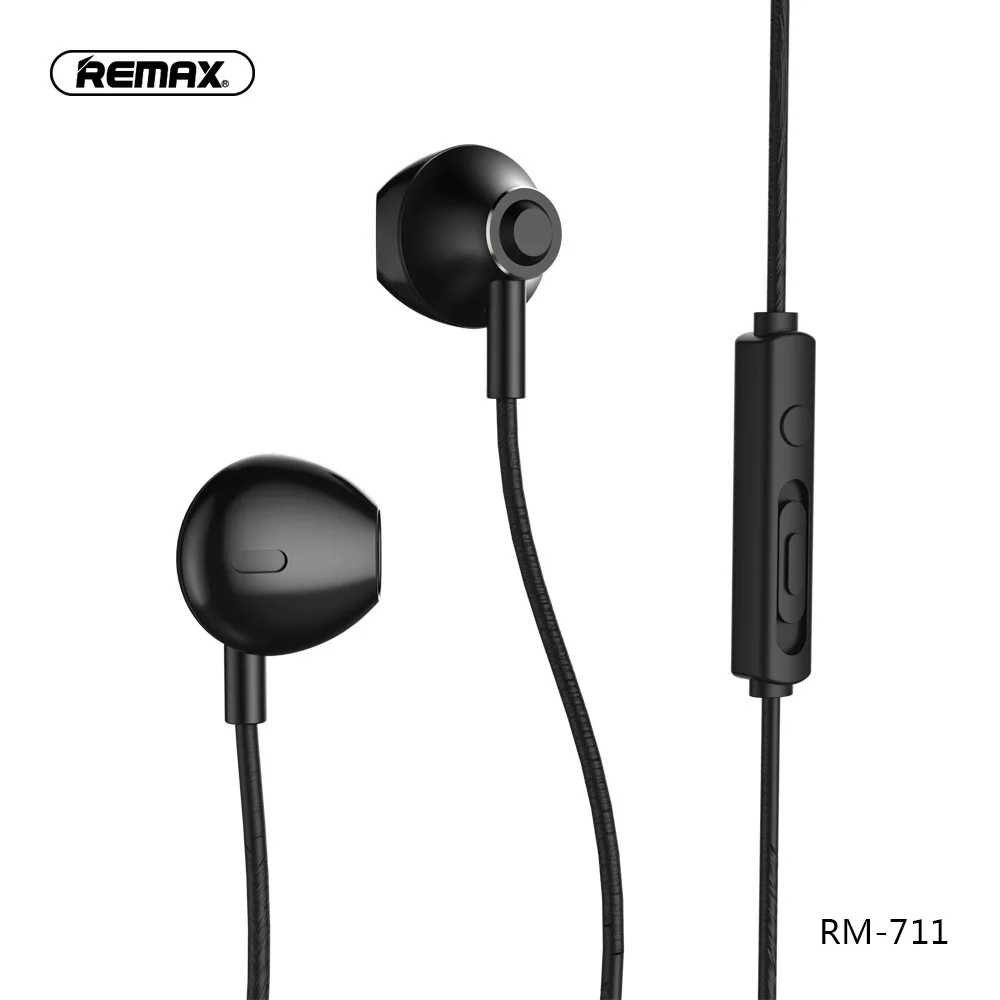 Original Remax Earphone with Microphone Support Music Control for smart phones RM-711 | Электроника
