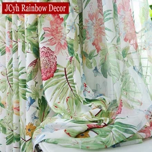Leaf Green Blackout Curtains For Living Room Bedroom Window Treatments Shading Panel Home Decorative Curtains Drapes Blinds