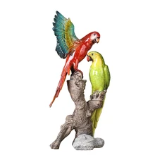 Мода Пара попугай резиновая скульптура ручной работы Ара статуя Pet с птицами подарок ремесло для Домашний декор книги по искусству Коллекция Модель