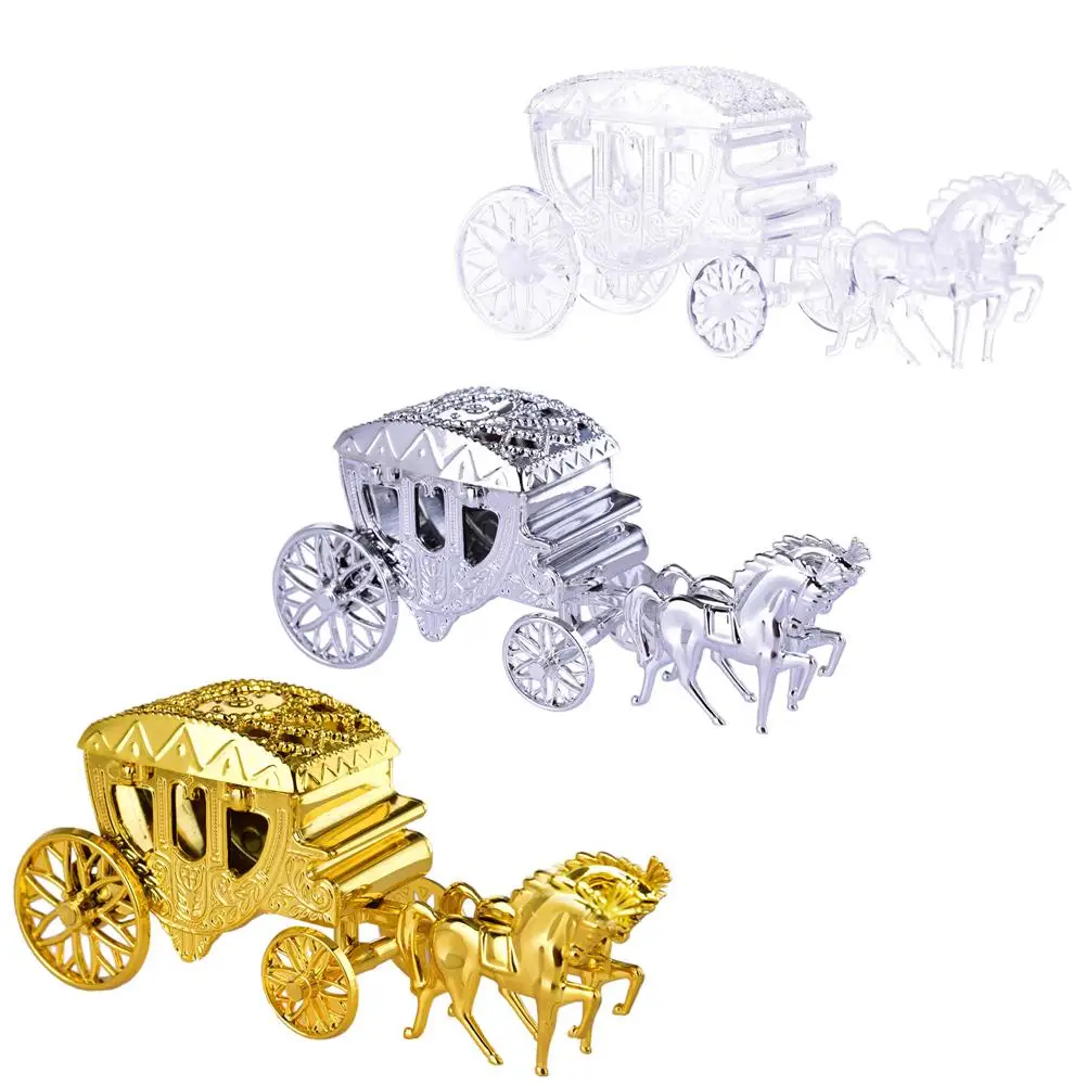 

1pcs Cinderella Carriage Sweet Candy Box Birthday Gift Wedding Present Decoration Party Supplies