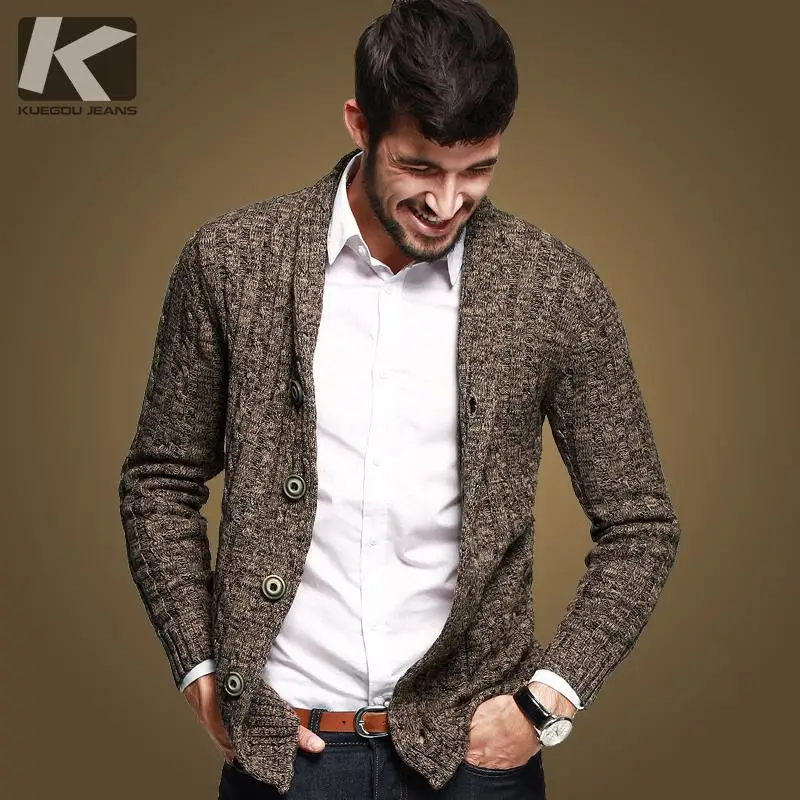 2015 fashion autumn Mens sweaters male V neck winter