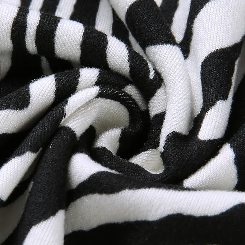 HAOYUAN Зебра печати комбинезон с воротником 2019 Bodycon с длинным рукавом пикантные костюмы для женщин черный, белый цвет средства ухода за кожей