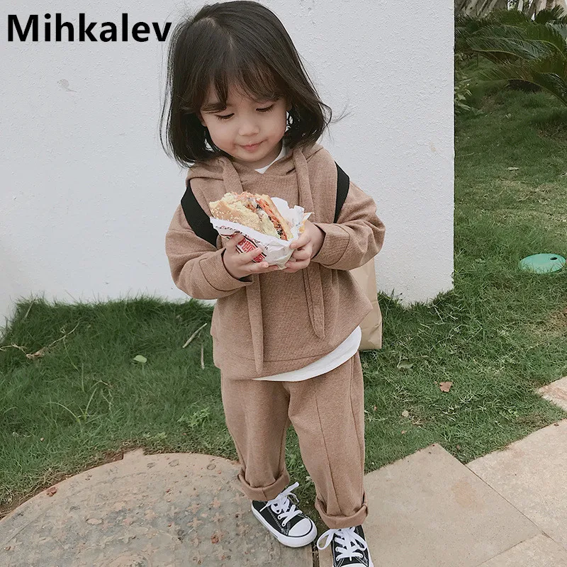 Mihkalev Active kids clothes tracksuit set 2018 autumn children clothing set long sleeve tops +pants 2pcs girls sport suits Mihkalev Active kids clothes tracksuit set 2018 autumn children clothing set long sleeve tops +pants 2pcs girls sport suits