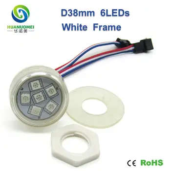 

digital smart rgb 5050 smd 38mm 6leds UCS1903 led pixel module light source full color waterproof addressable modules lamp bulb