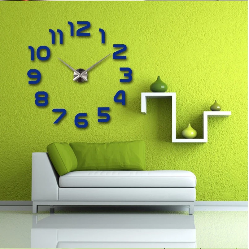 Модные 3d большие настенные часы современный дизайн домашний декор зеркальные настенные часы наклейки для гостиной креативные reloj de pared