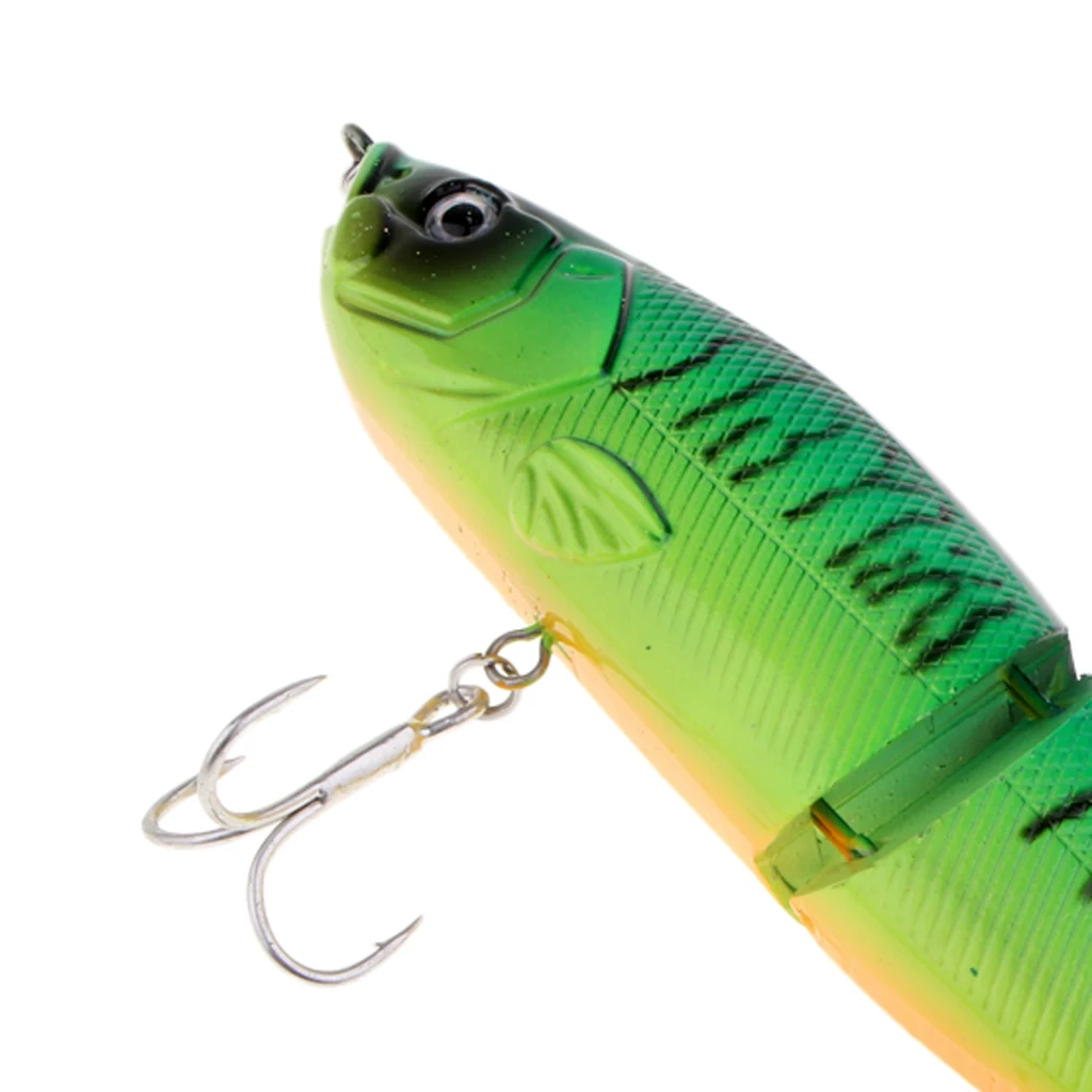 Artificial Bait Fishing 2-Section Multi Jointed Fishing Lures Swimbait with 2 Treble Hooks Minnow Crankbait Artficial Soft Bait