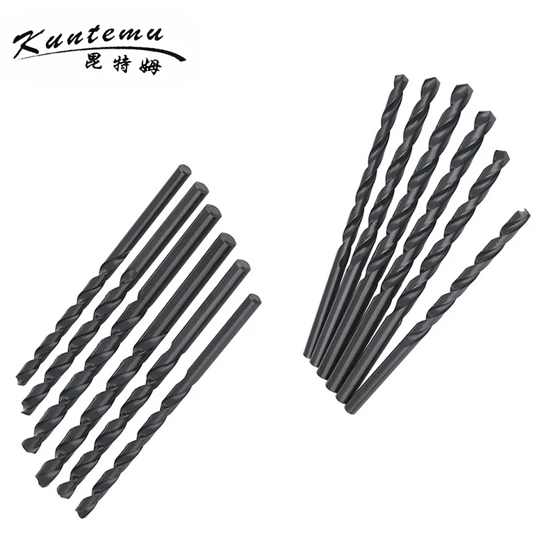 10PCS Drill Bits Black Color 0.9mm 6.9mm Steel High Speed Drill Bit For