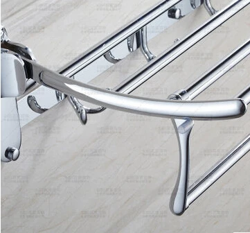 Bathroom hardware sanitary ware accessories folded towel rack stainless steel bath towel holder with 8 hook