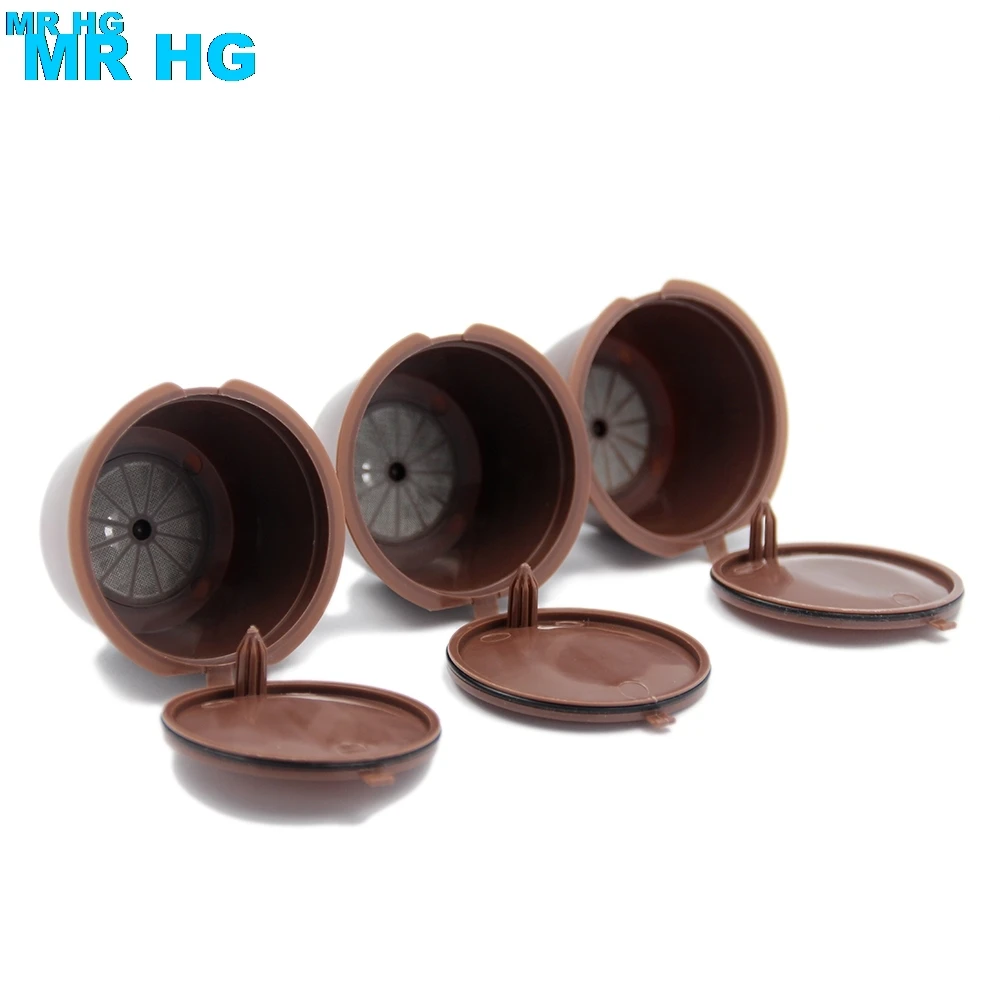 

3PCS Refillable Reusable Refill Coffee Capsule Pod Cup Filter Bracket Adapter for Machines Random Color