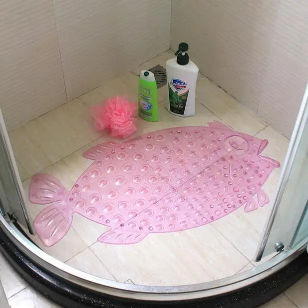 New Fish Plastic Sucker Oval Pebble Bath Mats Foot Pad ...