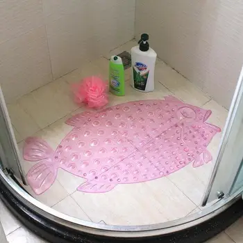 

New Fish Plastic Sucker Oval Pebble Bath Mats Foot Pad Foot Massage mat Non-Slip Bath Mats non-slip Foam Shower carpet rug