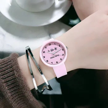 

2019 Hot Sale Teen Child silicone jelly Watches Cute Clock Kids Watch Gifts Little fairy for Girls Children's Wrist Watch Simple
