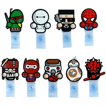 

9pcs/set Novelty Cartoon Badge Clip Business Card Badge Clip Student Nurse Exhibition ID Business Badge Card For Office Work