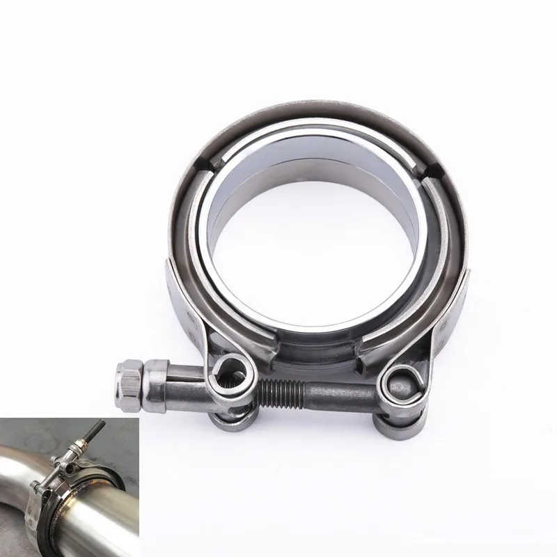 

SPEEDWOW 2.25"/2.5"/3.0"/3.5"/5.0" V-Band Clamp Kit Male Female Flange For Turbo Exhaust Turbo Downpipe Exhaust Clamp V band