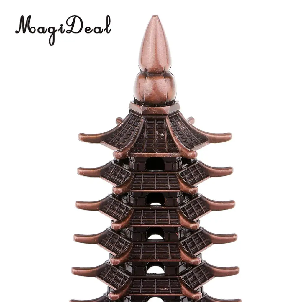 MagiDeal 7inch Chinese Fengshui Pagoda of Cultural Prosperity Model Sculpture Figurines Wenchang Tower Statue Home Decor Crafts