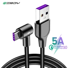 USB C кабель 5A type C Usb кабель Быстрая зарядка для samsung Galaxy S10 huawei P30 Pro USB-C провод для Xiaomi Redmi Note 7 Supercharge