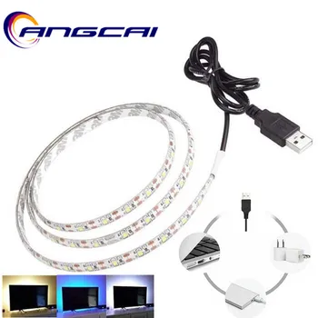 

LED Strip string lights USB 5V 5050SMD 2M 6.5FT 24W120LED 60LED 1M Resin Flexible Waterproof For TV CAR Warm white Blue