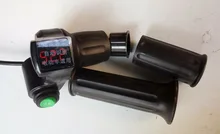 12-120v half twist throttle with Led digital display&cruise switch for electric scooter gas handle accelerator battery indicator