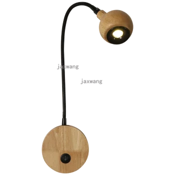 

Nordic LED Wall Lamp Wood Loft Decor Art Bedroom Bedside Wall Light Living Room Mirror Lamp Cabinet Wall Sconce Reading De Study