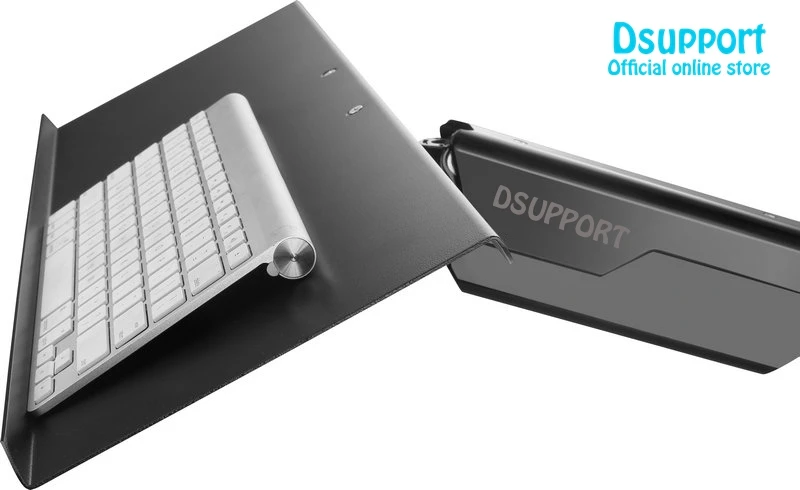 Bandeja de Teclado com Furo de Montagem Suporte de Teclado de Trabalho Fixo com Monitor 100x100mm para Faça Vesa Você Mesmo Titular Braço Mod. 1469581 - Image 3