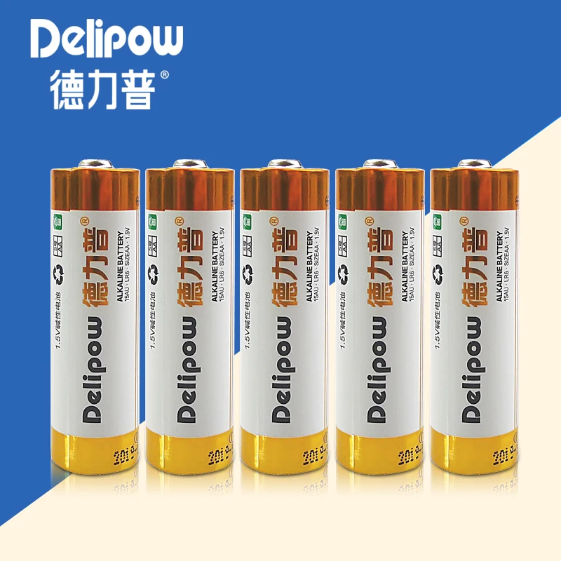 Delipow одноразовые батареи батарея № 5 AA LR6 высокая производительность щелочные батареи 5 кольцо в форме Перезаряжаемые литий-ионный