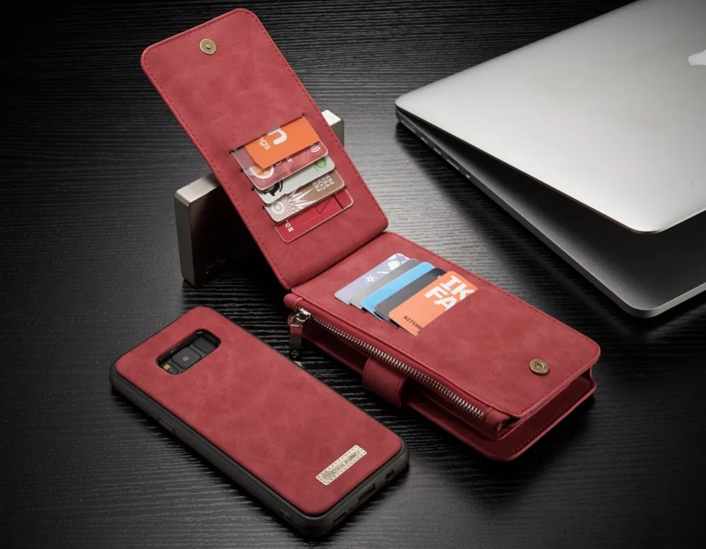 Для samsung Galaxy S8 чехол Galaxy S8 плюс крышка CaseMe многофункциональный флип стенд Coque Carcasa кожаный бумажник Fundas Магнитная