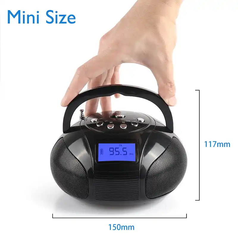 august bluetooth boombox with fm radio