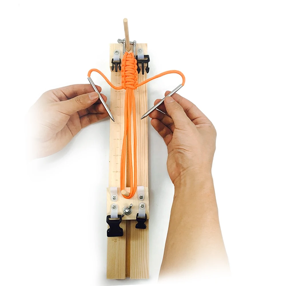 DIY открытый деревянный браслет джиг инструмент выживания браслет Вязание инструмент Плетение Паракорд производитель открытый Паракорд инструмент для плетения комплект