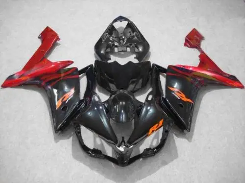 

Injection mold Fairing kit for YAMAHA YZFR1 07 08 YZF R1 2007 2008 YZF1000 yzfr1 ABS black red Fairings set+7gifts YY21