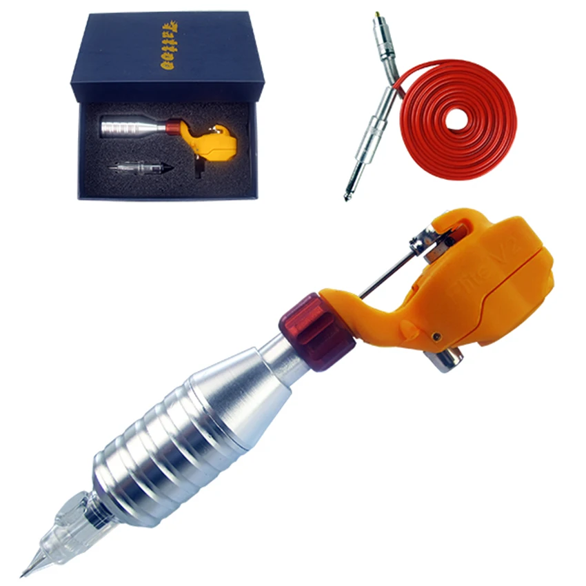 

Orange Professional Pipe Audio Interface Motor Rotery Tattoo Machine Set 2015New Gun Tattoo Supplies tatuaggio macchina rotativa